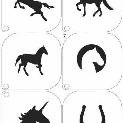Grimas Stencils  Horse 7 Grimas Stencils  Horse 7